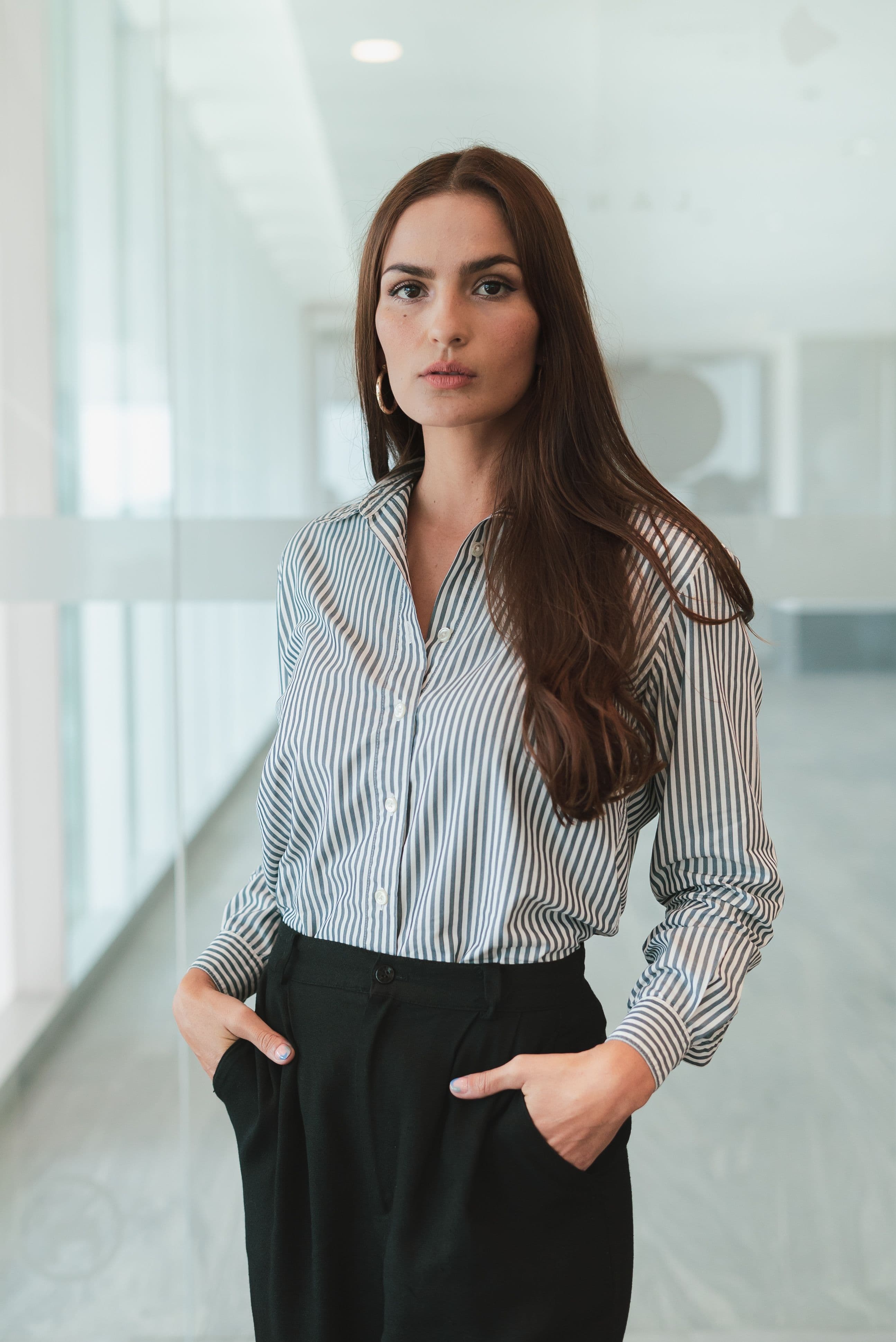 Striped Office Confidence