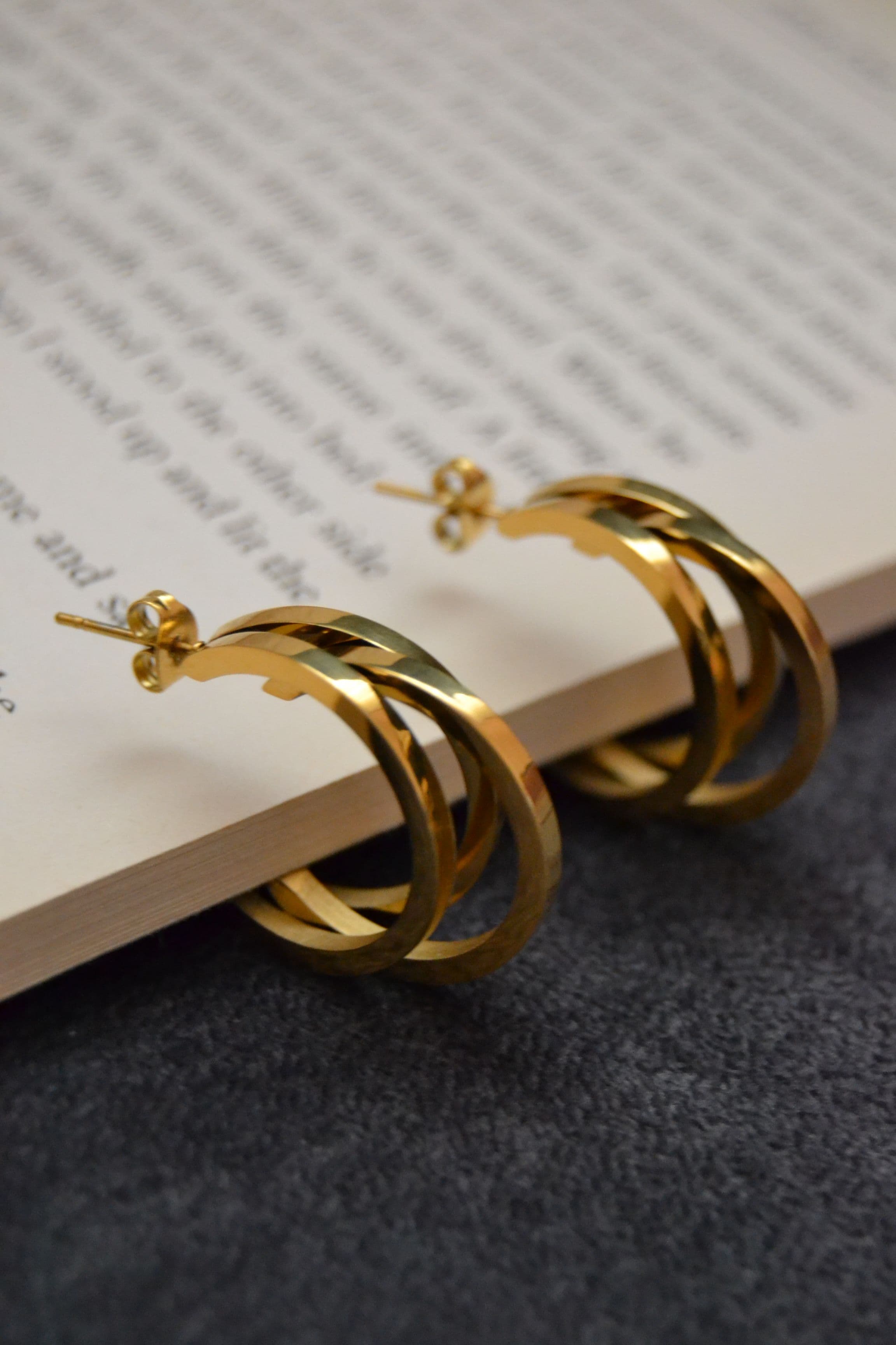 Textured Gold Hoops