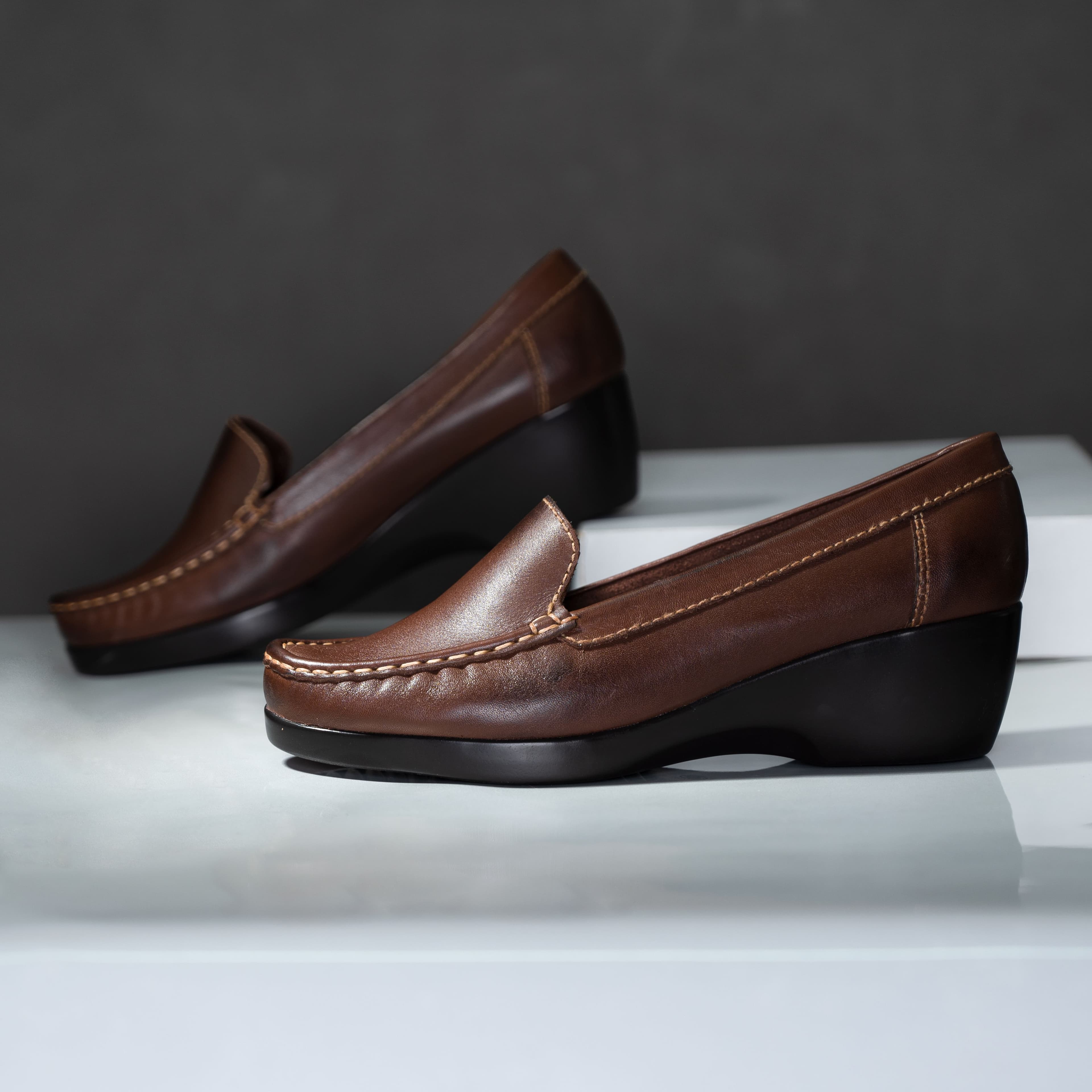 Natural Brown Moccasins