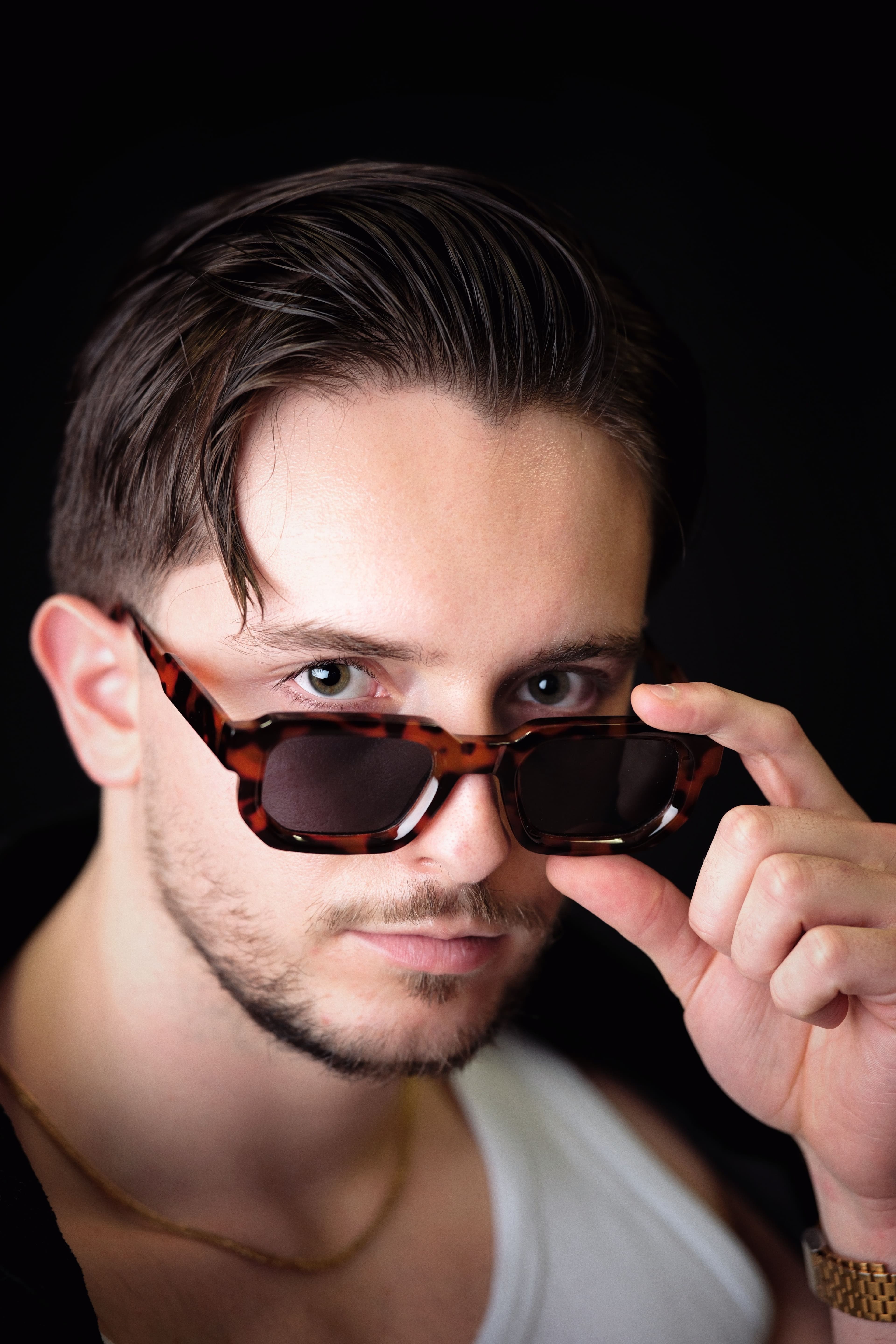 Golden Rim Glasses