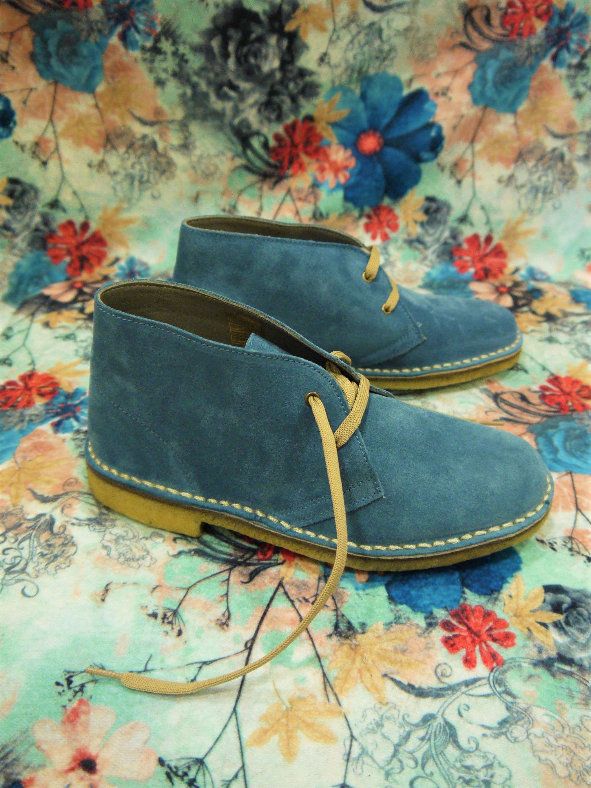 Floral Blue Loafers