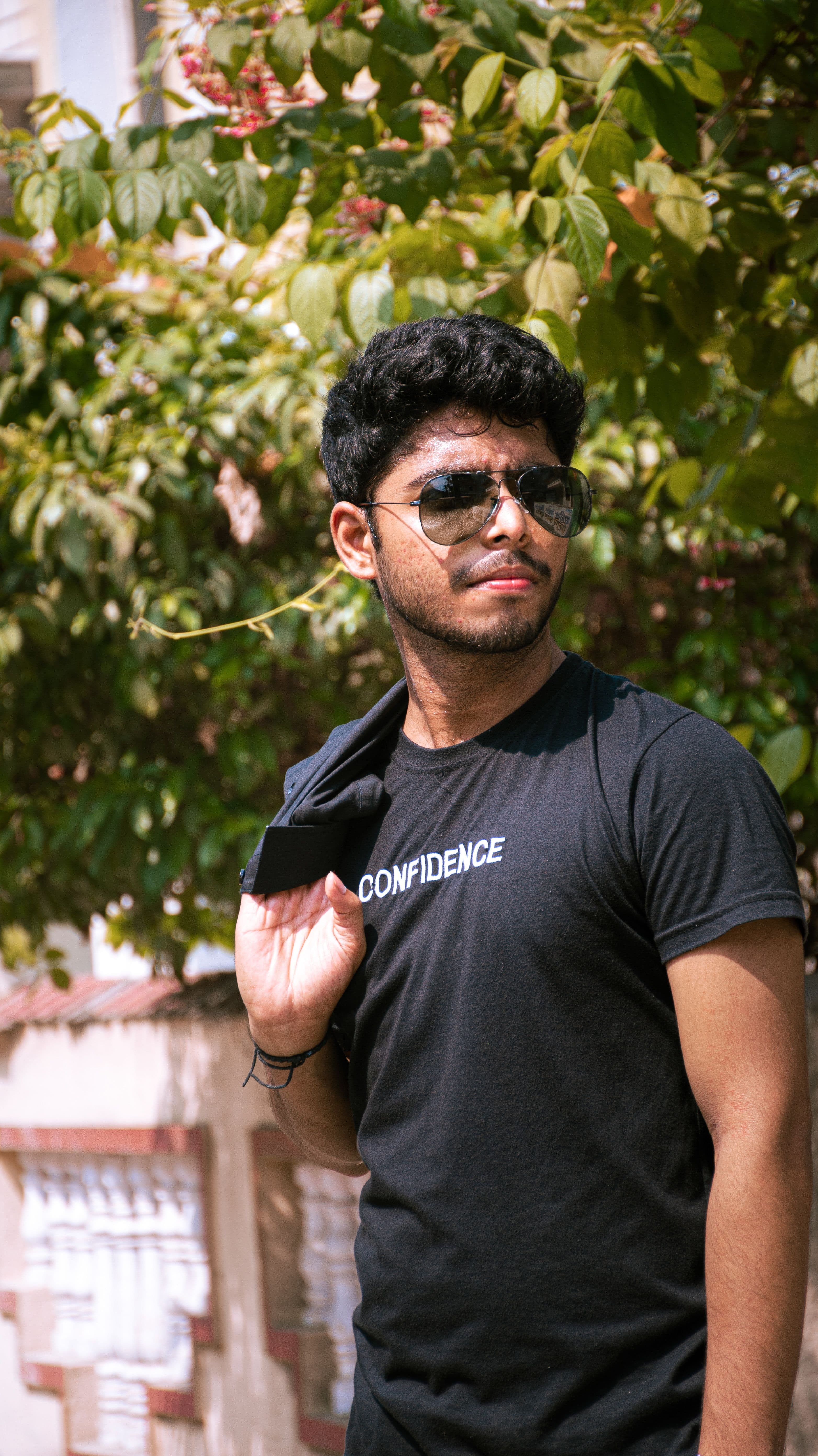 Confident Black Tee