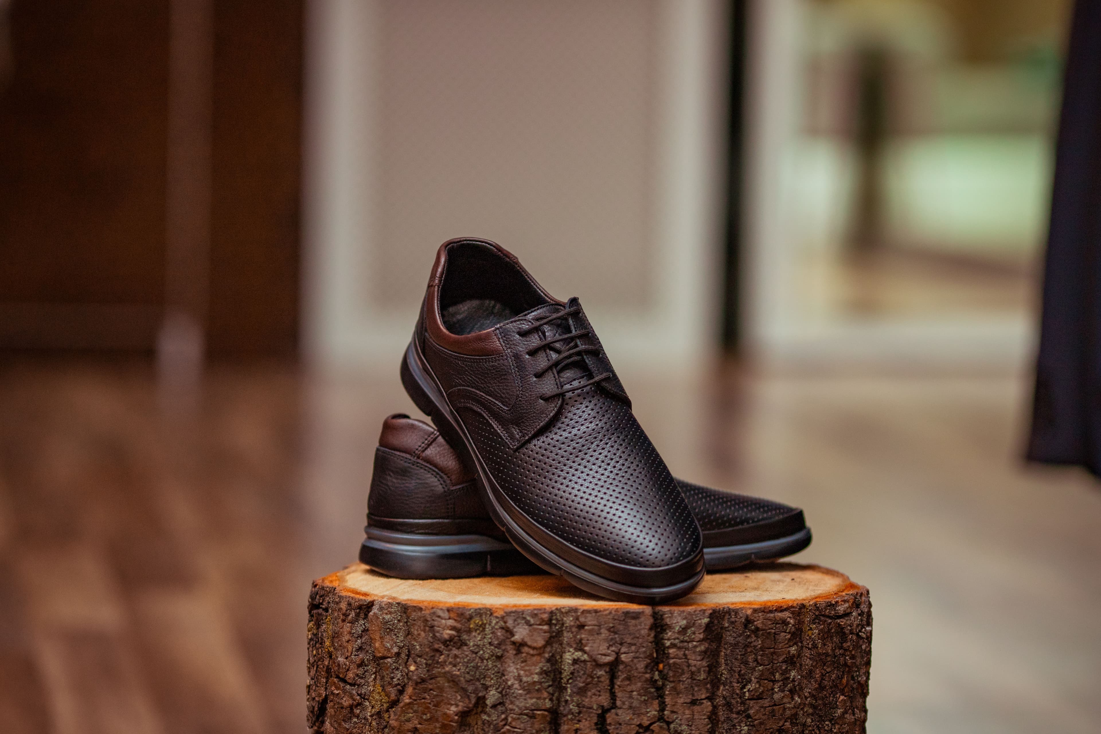 Rustic Perforated Derbies